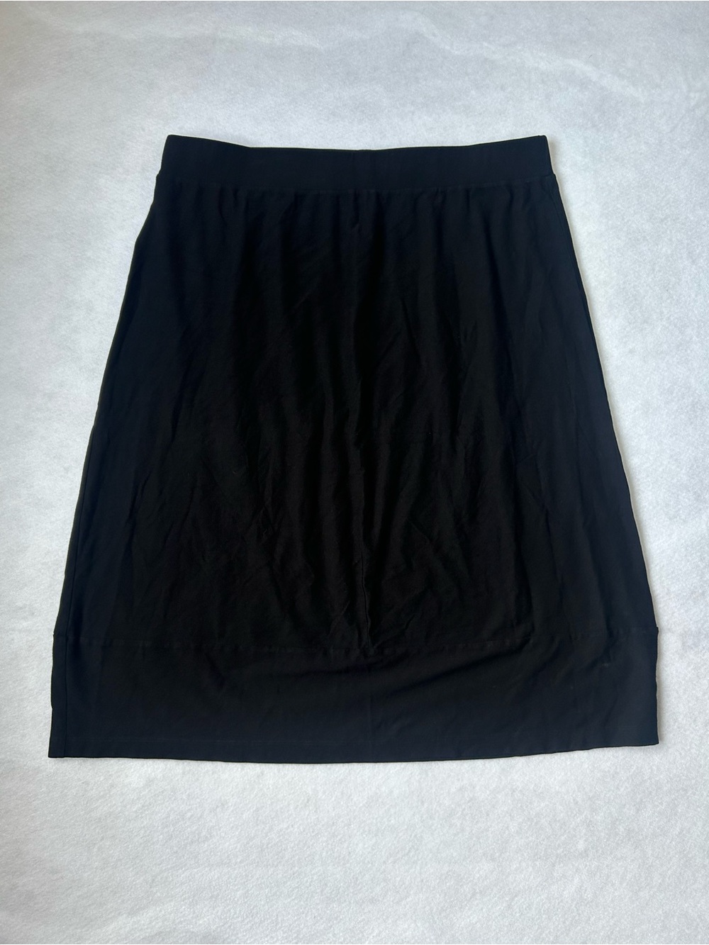 Eileen Fisher Pencil Skirt Womens Size XL Solid Black Viscose Blend Knee Length